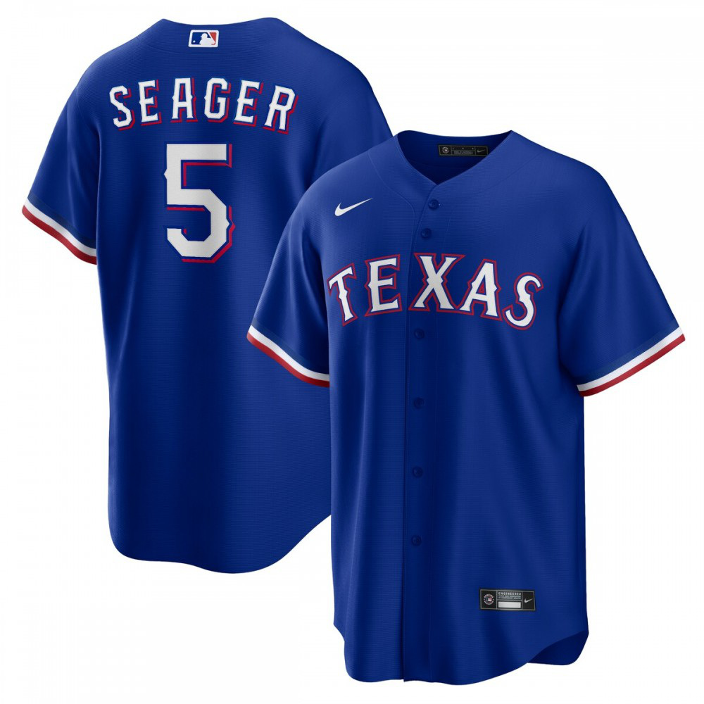 Corey Seager Texas Rangers Alternate Replica Player Jersey - Royal-Pro Kit Vault | Brand New 26/27 Sports Jerseys